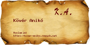 Kövér Anikó névjegykártya