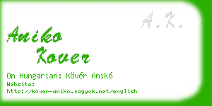 aniko kover business card