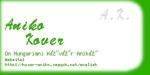 aniko kover business card